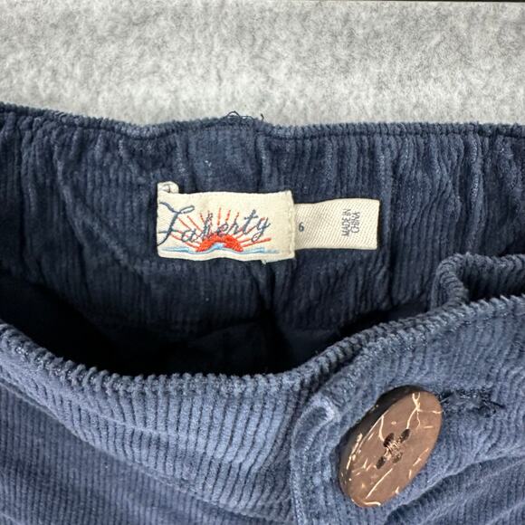 Faherty Cord Patch Pocket Shorts Size 6 Navy 4" Inseam Stretch Casual Boho - Picture 3 of 10